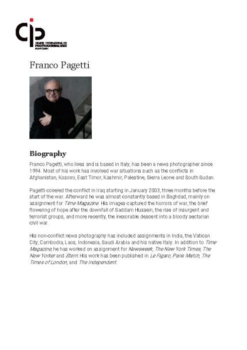 Biography Franco Pagetti