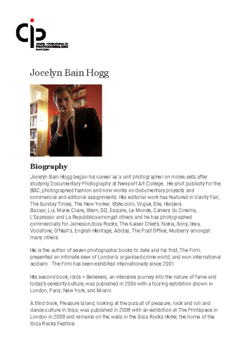 Biography Jocelyn Bain Hogg